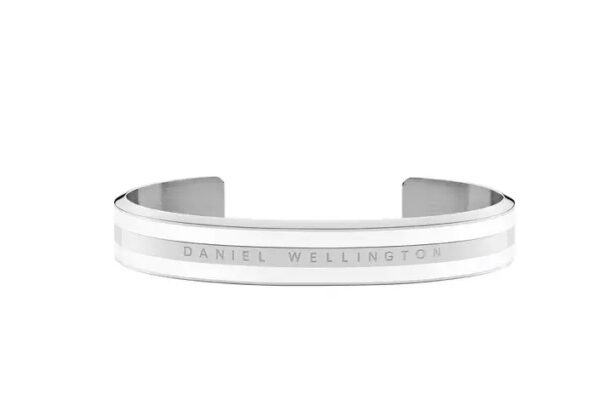 CUFF EMALIE SATIN WHITE SILVER