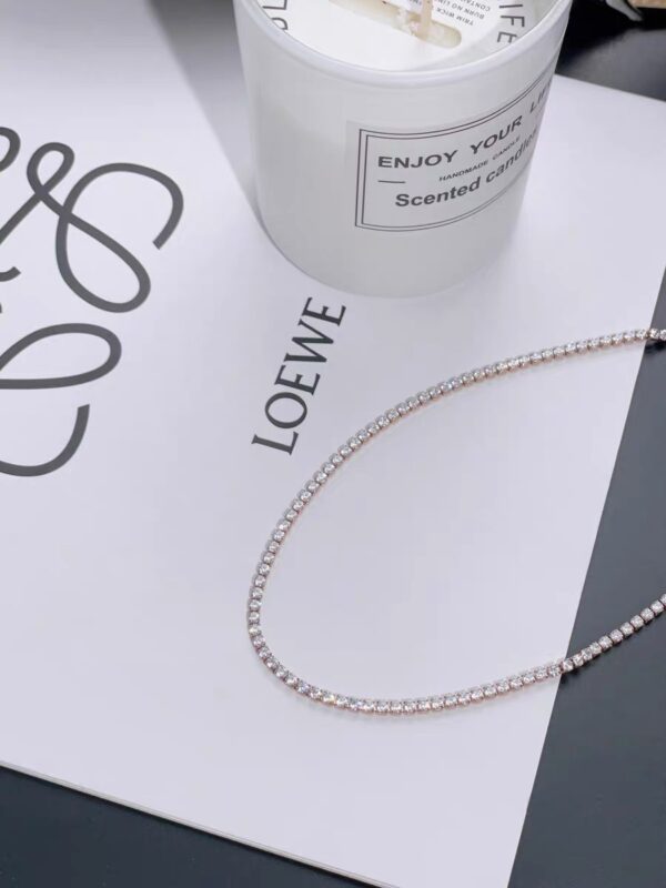 CLASSIC TENNIS NECKLACE ROSE GOLD - Hình ảnh 8