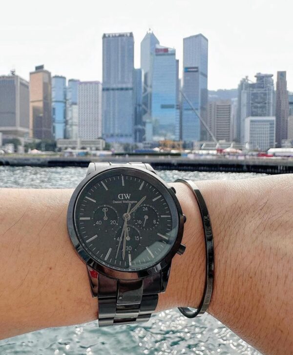 ICONIC CHRONOGRAPH LINK ONYX BLACK - Hình ảnh 7